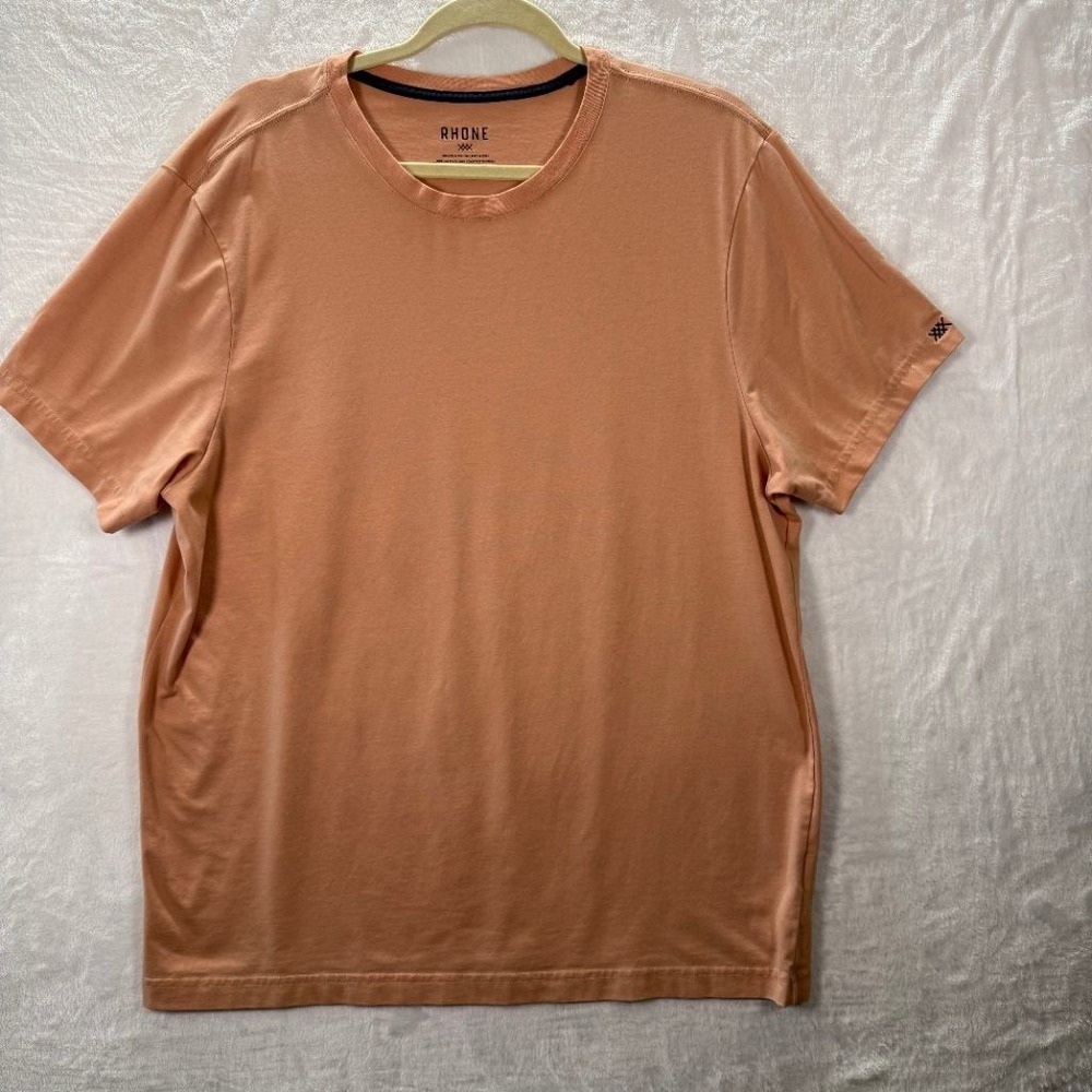 Rhone Mens Crew Neck T-Shirt Terracotta Pima Cotton Blend Short Sleeve Tee XL